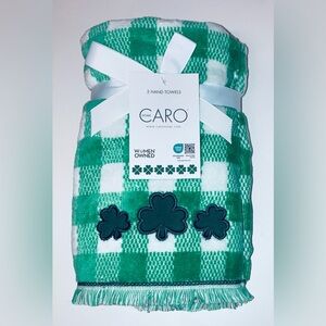 Caro Home St Patrick’s Shamrock Hand Towels - NEW!
